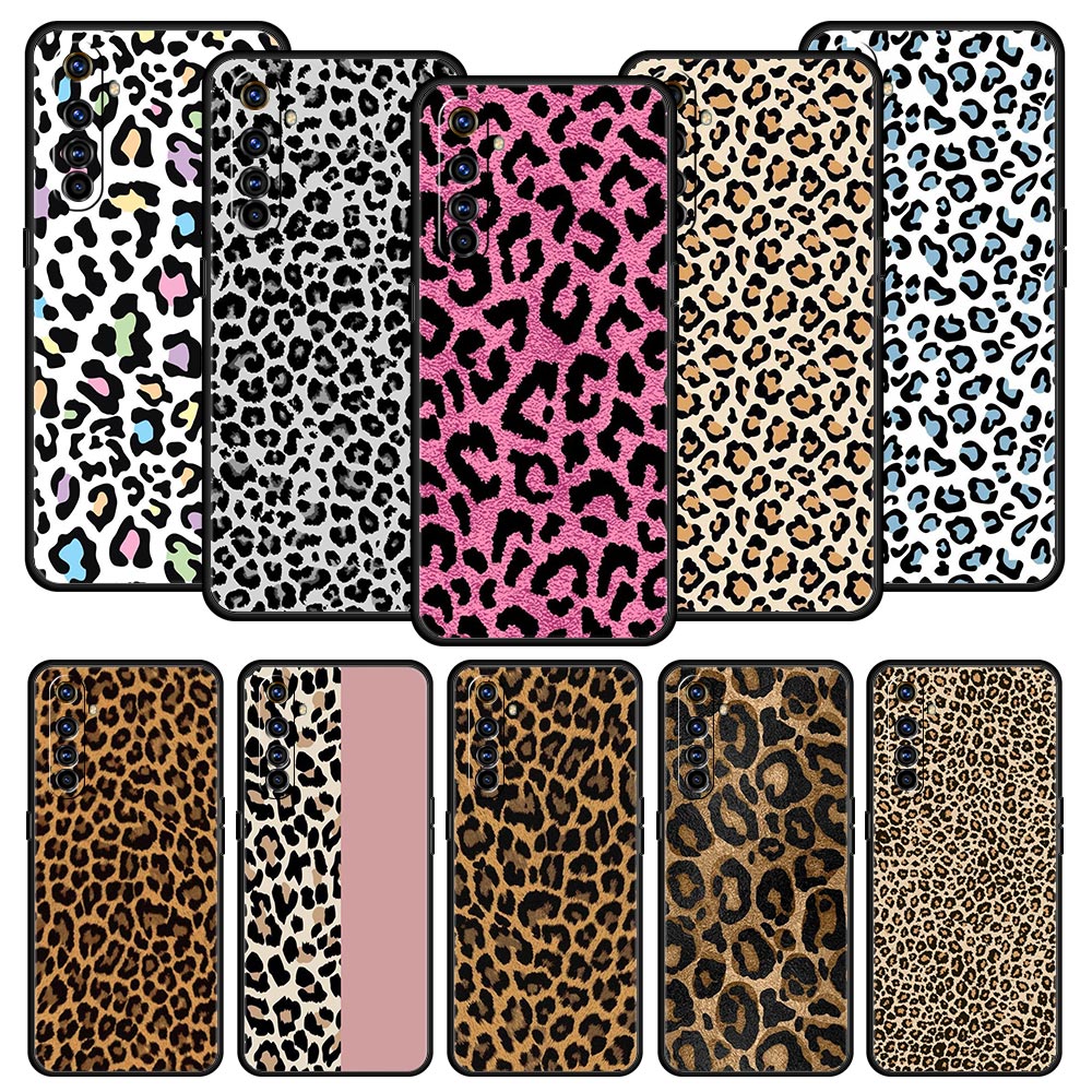 Realme Gt 6 - Coque de téléphone imprimée léopard guépard,